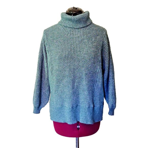 American Eagle Outfitters Turtleneck Sweater Green Women Size Medium - Picture 1 of 7